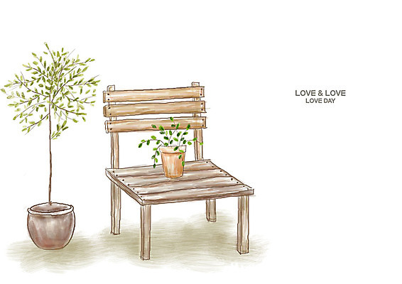 PSD 식물 화분 가구 백그라운드 의자 일러스트 실내 사람없음 인테리어 국내일러스트 디자인 생활용품 내부 파일형식