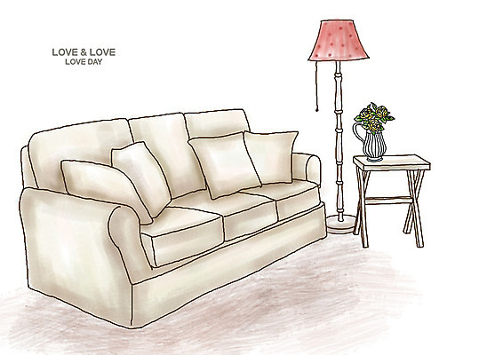 PSD 가구 백그라운드 쿠션 일러스트 탁자 조명 실내 사람없음 인테리어 소파 꽃병 스탠드 국내일러스트 디자인 꽃 생활용품 의자 내부 파일형식