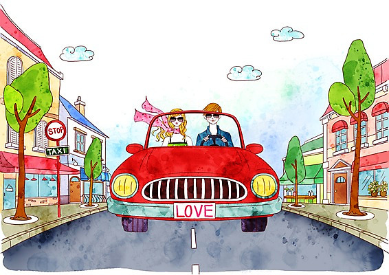 주간 PSD 나무 구름 커플 여자 남자 도로 길 데이트 일러스트 교통시설 자동차 거리 사랑 사람 야외 두명 건물 선글라스 상점 목도리 드라이브 표지판 가로수 오픈카 택시승강장 국내일러스트 자연요소 식물 건축물 잡화 감정 안경 육상교통 교통 관계 승용차 알림판 운전 역 시설 파일형식