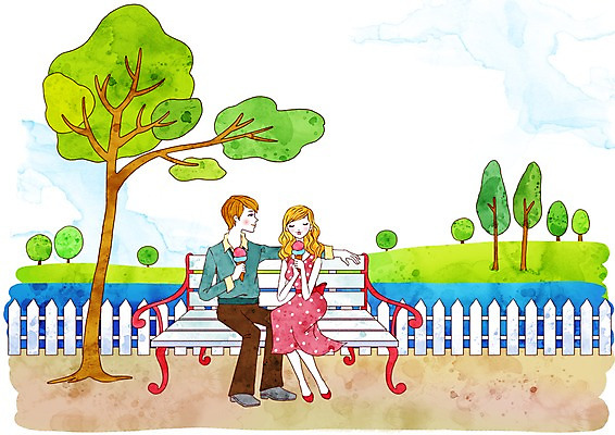 주간 전신 PSD 나무 식물 구름 커플 공원 공공시설 여자 남자 길 호수 벤치 의자 데이트 일러스트 아이스크림 사랑 사람 앉기 야외 두명 울타리 언덕 국내일러스트 자연요소 감정 가구 관계 모션 디저트 담장 시설 파일형식