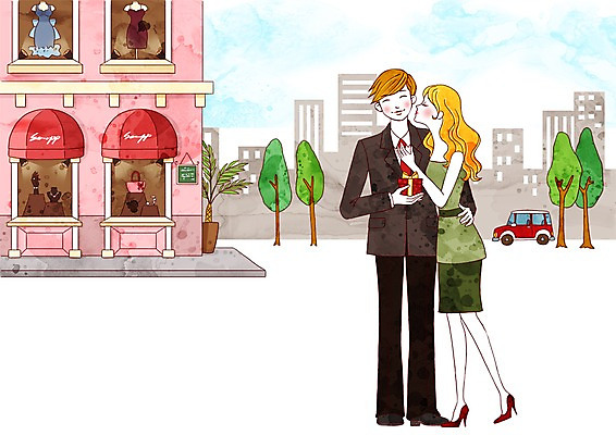 주간 전신 PSD 나무 식물 커플 여자 남자 화분 길 데이트 일러스트 자동차 거리 키스 선물 사랑 서기 사람 풍경 정장 빌딩 야외 두명 건물 선물상자 상점 도시 국내일러스트 자연요소 건축물 옷 감정 육상교통 관계 모션 상자 애정표현 파일형식