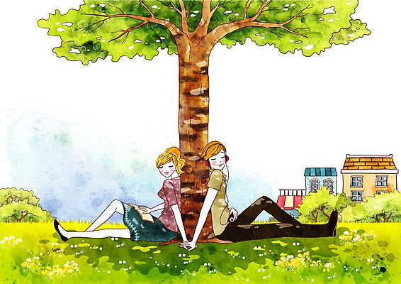 주간 전신 PSD 나무 식물 커플 여자 남자 데이트 일러스트 휴식 주택 그림자 사랑 사람 앉기 잔디 야외 두명 건물 책 상점 헤드폰 기댐 음악감상 MP3 그늘 국내일러스트 자연요소 건축물 감정 음향기기 컨셉 관계 모션 전자제품 감상 파일형식