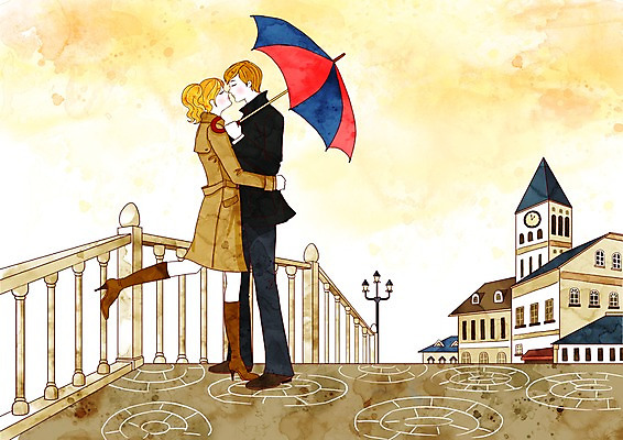 전신 PSD 커플 공공시설 여자 남자 가로등 데이트 일러스트 우산 난간 안기 포옹 조명 키스 주택 부츠 사랑 서기 사람 풍경 야외 두명 건물 도시 트렌치코트 가교 국내일러스트 건축물 감정 신발 관계 모션 코트 애정표현 시설 파일형식