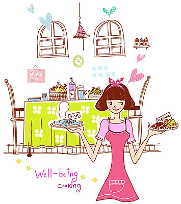 EPS 문자 우먼라이프 라이프스타일 그릇 접시 웰빙 알파벳 영어 여자 음료 음식 시계 가사 채소 의자 일러스트 창문 식탁 탁자 전등 조명 실내 어류 요리 한명 들기 사람 상반신 20대 성인 바구니 주방 앞치마 머리띠 단발머리 벽시계 양념통 과일바구니 웰빙라이프 식단 상차리기 여자만 여자한명만 성인여자만 청년만 청년여자만 성인한명만 청년여자한명만 성인여자한명만 성인만 국내일러스트 1 헤어스타일 식기 가구 과일 장신구 모션 통 청년 내부 생활 수중동물 양념 파일형식 벡터