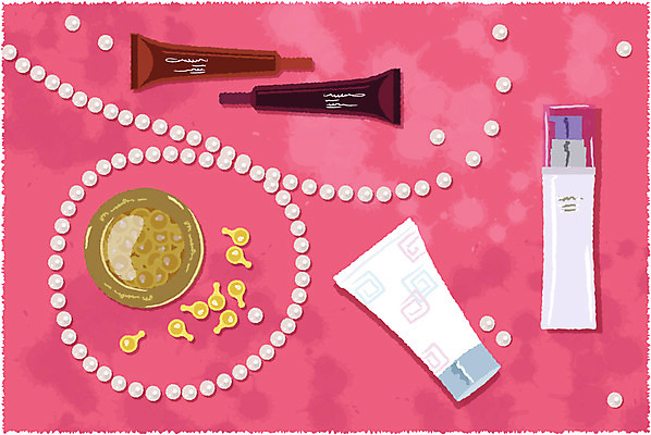 EPS 잡화 패션 생활용품 백그라운드 일러스트 장신구 사람없음 가로 쇼핑 화장 알약 화장품 크림 오브젝트 진주 진주목걸이 쇼핑소품 아이크림 안티에이징 핸드크림 국내일러스트 목걸이 뷰티 약 보석 진주_보석 파일형식 벡터