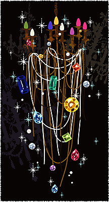 EPS 잡화 패션 백그라운드 일러스트 목걸이 장신구 촛불 조명 사람없음 세로 반짝임 쇼핑 화려 보석 오브젝트 샹들리에 진주 쇼핑소품 국내일러스트 컨셉 초 모션 광석 파일형식 벡터