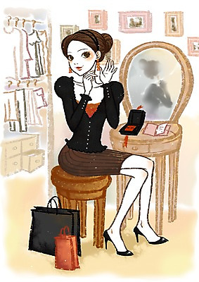 전신 PSD 우먼라이프 계절 여자 패션 구두 가구 액자 일러스트 장신구 실내 한명 사람 앉기 20대 성인 쇼핑 치마 쇼핑백 다이어리 귀걸이 거울 가을 옷걸이 서랍장 블라우스 화장대 드레스룸 외출준비 여자만 여자한명만 성인여자만 청년만 청년여자만 성인한명만 청년여자한명만 성인여자한명만 성인만 국내일러스트 1 라이프스타일 생활용품 신발 상의 가방 모션 하의 청년 내부 사무용품 준비 파일형식