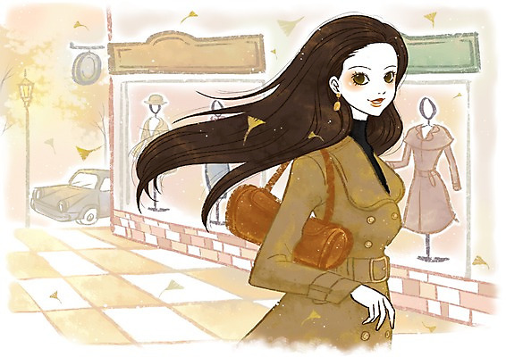 PSD 우먼라이프 계절 공공시설 여자 패션 길 낙엽 가로등 일러스트 자동차 조명 거리 한명 서기 사람 상반신 20대 성인 야외 쇼핑 상점 핸드백 가을 트렌치코트 쇼윈도 은행잎 클래식카 도보 여자만 여자한명만 성인여자만 청년만 청년여자만 성인한명만 청년여자한명만 성인여자한명만 성인만 국내일러스트 1 라이프스타일 육상교통 잎 가방 모션 승용차 청년 전시 코트 시설 파일형식