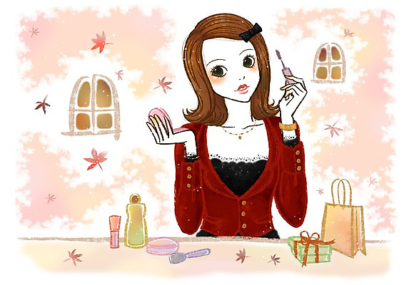 PSD 우먼라이프 계절 여자 패션 단풍 낙엽 일러스트 탁자 실내 한명 사람 앉기 상반신 20대 성인 선물상자 쇼핑 상자 화장 뷰티 쇼핑백 화장품 가을 마스카라 여자만 여자한명만 성인여자만 청년만 청년여자만 성인한명만 청년여자한명만 성인여자한명만 성인만 국내일러스트 1 라이프스타일 가구 잎 가방 모션 선물 청년 내부 파일형식