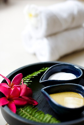 포토 JPG 식물 해외기획촬영 꽃 나라 아시아 외국문화 생활용품 기획촬영 2009년태국 태국 나뭇잎 쟁반 실내 태국문화 사람없음 아웃포커스 빨간색 세로 수건 동남아시아 스파 마사지 티스푼 오브젝트 스파용품 소금 플루메리아 마사지용품 지명 국내포토 동양문화 문화 컬러 잎 촬영기법 내부 위생용품 숟가락 파일형식