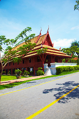 포토 JPG 주간 나무 식물 구름 해외기획촬영 해외 시설물 건축물 공원 건축 나라 아시아 화분 도로 길 외국문화 해외여행 여행 기획촬영 2009년태국 고건축 해외건축 태국 하늘 주택 태국문화 국립공원 그림자 사람없음 야외 건물 관광지 동남아시아 차도 그늘 차선 방콕 무왕보란 지명 국내포토 자연요소 동양문화 공공시설 문화 교통시설 파일형식