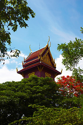 포토 JPG 주간 나무 식물 구름 해외기획촬영 해외 시설물 공원 건축 나라 아시아 외국문화 해외여행 여행 기획촬영 2009년태국 고건축 해외건축 태국 하늘 지붕 태국문화 국립공원 사람없음 야외 건물 관광지 동남아시아 정상 방콕 무왕보란 지명 국내포토 자연요소 동양문화 건축물 공공시설 문화 파일형식