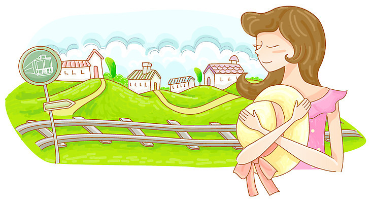 EPS 나무 식물 구름 모자 여자 길 여행 생각 일러스트 하늘 주택 한명 들기 사람 초원 상반신 20대 성인 야외 라이프 기찻길 기차 표지판 여성용 기차여행 여름라이프 여자만 여자한명만 성인여자만 청년만 청년여자만 성인한명만 청년여자한명만 성인여자한명만 성인만 철도의날 국내일러스트 자연요소 1 라이프스타일 잡화 육상교통 모션 대중교통 알림판 청년 건물 생활 파일형식 벡터 법정기념일 여름_계절