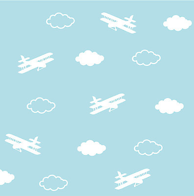 EPS 구름 컬러 백그라운드 패턴 일러스트 비행기 사람없음 파란색 경비행기 팬시패턴 국내일러스트 자연요소 무늬 항공교통 대중교통 파일형식 벡터