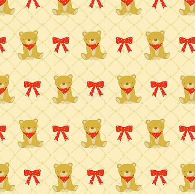 EPS 리본 백그라운드 패턴 일러스트 곰 사람없음 곰인형 격자 팬시패턴 국내일러스트 동물 인형 무늬 포유류 파일형식 벡터