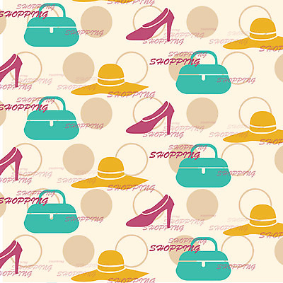 EPS 모자 구두 백그라운드 패턴 가방 일러스트 사람없음 쇼핑 핸드백 원형 팬시패턴 국내일러스트 도형 잡화 신발 무늬 파일형식 벡터