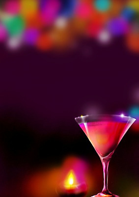 PSD 음식 백그라운드 일러스트 초 촛불 주류 이벤트 사람없음 세로 컬러풀 공백 칵테일 알림 칵테일잔 오색 국내일러스트 음료 컬러 술잔 파일형식