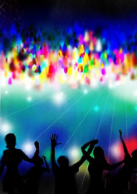 PSD 여자 남자 백그라운드 일러스트 조명 사람 이벤트 여러명 세로 컬러풀 댄서 나이트 춤 고객 클럽 열광 오색 국내일러스트 직업 컬러 다수 문화예술 파일형식