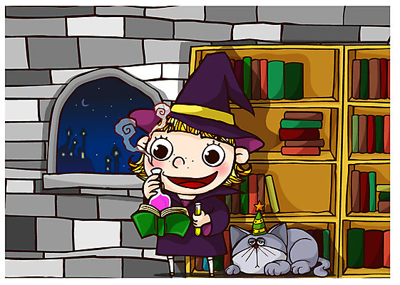 EPS 동물 캐릭터 여자 기념일 초등학생 어린이 일러스트 창문 벽돌 책장 실내 실험 한명 사람 소녀 이벤트 책 가로 축제 고양이 고깔모자 할로윈 마법사 야간 플라스크 시험관 마녀 마법 마녀복장 여자만 여자한명만 어린이만 소녀만 소녀한명만 일러캐릭터 자연요소 모자_잡화 1 학생 가구 포유류 실험기구 내부 반려동물 이벤트의상 파일형식 벡터