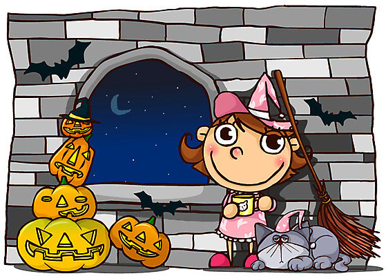 EPS 동물 캐릭터 모자 여자 기념일 초등학생 어린이 일러스트 호박 벽돌 실내 한명 사람 소녀 이벤트 가로 축제 고양이 할로윈 잠옷 머그컵 달 야간 초승달 빗자루 박쥐 여자만 여자한명만 어린이만 소녀만 소녀한명만 일러캐릭터 자연요소 1 학생 잡화 옷 채소 포유류 내부 컵 반려동물 청소도구 파일형식 벡터