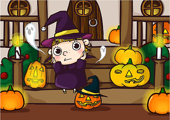 EPS 캐릭터 모자 여자 기념일 초등학생 어린이 일러스트 초 호박 조명 한명 사람 소녀 이벤트 야외 가로 문 계단 축제 할로윈 유령 야간 현관문 마녀 마녀복장 잭오랜턴 여자만 여자한명만 어린이만 소녀만 소녀한명만 일러캐릭터 자연요소 1 학생 잡화 채소 이벤트의상 파일형식 벡터