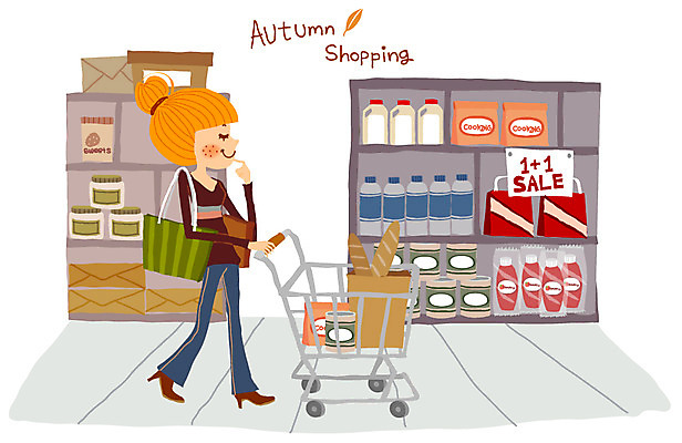 EPS 우먼라이프 라이프스타일 계절 여자 빵 가방 일러스트 자연 실내 한명 사람 20대 성인 라이프 쇼핑 상점 카트 쇼핑카 가을 청바지 바게트 상품 오브젝트 진열장 마트 여자만 여자한명만 성인여자만 청년만 청년여자만 성인한명만 청년여자한명만 성인여자한명만 성인만 국내일러스트 1 잡화 음식 바지 청년 내부 생활 생태계 파일형식 벡터