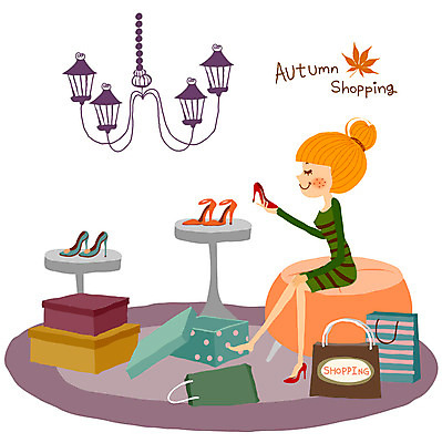 EPS 우먼라이프 라이프스타일 계절 원피스 여자 구두 의자 일러스트 자연 탁자 조명 실내 한명 사람 20대 성인 라이프 쇼핑 상자 쇼핑백 상점 카펫 가을 샹들리에 구두상자 여자만 여자한명만 성인여자만 청년만 청년여자만 성인한명만 청년여자한명만 성인여자한명만 성인만 국내일러스트 1 옷 가구 신발 가방 청년 내부 생활 생태계 파일형식 벡터