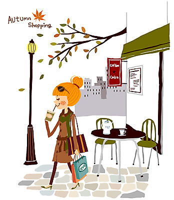 EPS 우먼라이프 라이프스타일 계절 공공시설 여자 커피 음료 구두 낙엽 가로등 의자 가방 일러스트 자연 탁자 주전자 조명 거리 간판 한명 사람 풍경 빌딩 20대 성인 야외 건물 라이프 쇼핑 선글라스 쇼핑백 상점 스카프 목도리 카페 가을 나뭇가지 도시 트렌치코트 커피잔 테이크아웃 스키니진 보도블럭 상업시설 여자만 여자한명만 성인여자만 청년만 청년여자만 성인한명만 청년여자한명만 성인여자한명만 성인만 국내일러스트 나무 1 건축물 잡화 안경 가구 신발 잎 바지 주방용품 잔 청년 생활 코트 보행로 시설 생태계 상업 파일형식 벡터