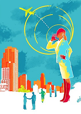 PSD 여자 남자 점선 일러스트 비즈니스 모션 비행기 사람 풍경 손짓 빌딩 여러명 야외 건물 글로벌비즈니스 외침 도시 비즈니스우먼 계약 무역 국내일러스트 건축물 산업 선 다수 항공교통 대중교통 글로벌 소리 직장인 파일형식