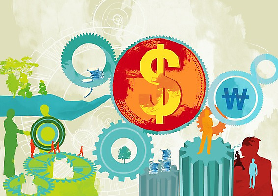 PSD 나무 손 여자 남자 일러스트 비즈니스 사람 여러명 금융 경제 달러 글로벌비즈니스 동전 원화 톱니바퀴 태엽 국내일러스트 식물 다수 돈 신체부위 글로벌 파일형식