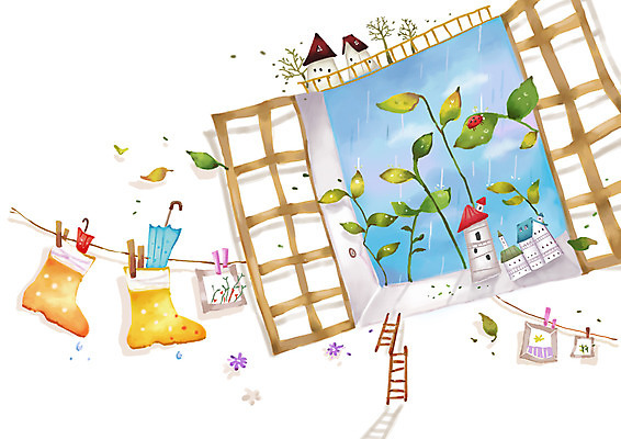 PSD 나무 식물 구름 잡화 꽃잎 줄 줄기 액자 백그라운드 신발 일러스트 우산 사다리 창문 하늘 나뭇잎 주택 집게 그림자 장화 사람없음 건물 가로 울타리 풀 비 빨랫줄 빗방울 빨래집게 배경삽화 빗줄기 국내일러스트 자연요소 건축물 꽃 잎 날씨 담장 도구 비_날씨 파일형식