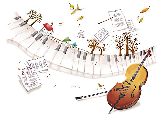 PSD 나무 식물 계절 악기 음악 백그라운드 낙엽 일러스트 현악기 나뭇잎 주택 사람없음 건물 가로 울타리 가을 건반 악보 활 첼로 배경삽화 가을배경 국내일러스트 건축물 잎 문화예술 담장 파일형식 찰현악기 가을_계절