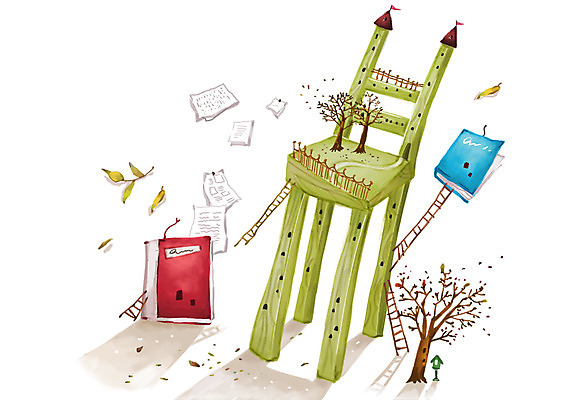 PSD 나무 식물 백그라운드 낙엽 의자 일러스트 사다리 지붕 나뭇잎 그림자 사람없음 책 가로 울타리 우체통 깃발 메모지 배경삽화 국내일러스트 가구 잎 담장 사무용품 도구 파일형식