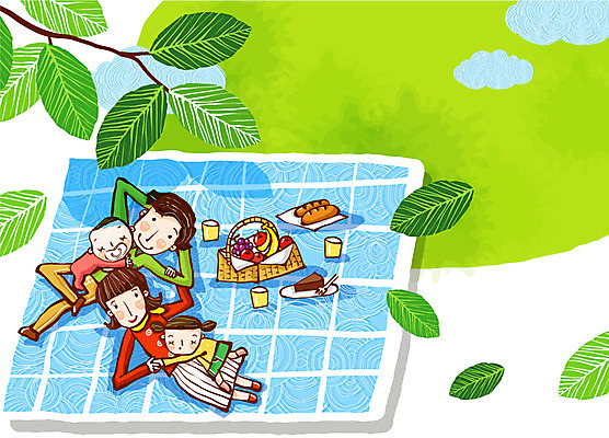 접시 여자 남자 행복 여유 어린이 과일 일러스트 가족 엄마 휴식 나뭇잎 사람 소녀 부모 소풍 바구니 케이크 나뭇가지 아기 신생아 아빠 돗자리 도시락 국내일러스트 나무 식기 감정 음식 컨셉 잎 관계 디저트 야외활동