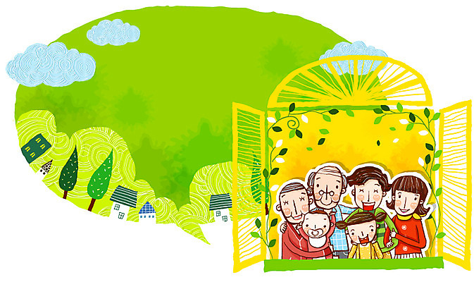 EPS 나무 구름 여자 할아버지 노년 남자 행복 할머니 어린이 백그라운드 일러스트 창문 가족 포옹 엄마 어깨동무 나뭇잎 대가족 주택 프레임 사랑 사람 소녀 이벤트 여러명 건물 부모 마을 공백 아기 신생아 아빠 국내일러스트 자연요소 식물 건축물 감정 포즈 다수 잎 관계 안기 성인 파일형식 벡터