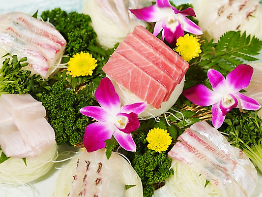 포토 JPG 꽃 실내 파슬리 어류 요리 근접촬영 사람없음 장식 생선회 해산물 일본음식 국내포토 식물 음식 뷰포인트 채소 내부 수중동물 회 파일형식