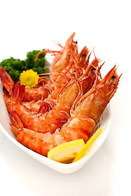 포토 JPG 스튜디오촬영 그릇 접시 꽃 아시아 음식 절지류 새우 국화 파슬리 갑각류 요리 사람없음 장식 해물요리 대하 해산물 찜 왕새우찜 일본음식 국내포토 식물 동물 식기 나라 채소 실내 파일형식