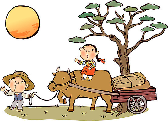 EPS 나무 식물 동물 캐릭터 계절 여자 명절 남자 어린이 일러스트 자연 전통캐릭터 사람 동양인 소녀 소년 야외 두명 추석 수레 짐 보름달 달 가을 소나무 운반 소 전통의상 한복 달구지 짐수레 어린이만 국내일러스트 일러캐릭터 자연요소 한국전통 전통 기념일 포유류 인종 카트 생태계 파일형식 벡터