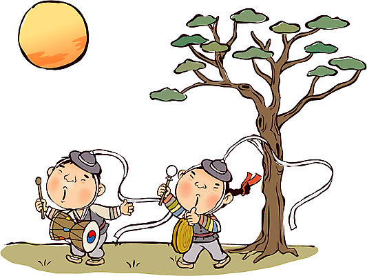 EPS 나무 식물 캐릭터 한국전통 계절 여자 명절 남자 어린이 악기 일러스트 자연 전통캐릭터 타악기 국악기 사람 동양인 소녀 소년 야외 두명 추석 전통놀이 공연 보름달 달 가을 소나무 전통의상 한복 사물놀이 전통공연 장구 징 상모 어린이만 국내일러스트 일러캐릭터 자연요소 전통 기념일 음악 놀이 한국 국악 인종 이벤트 생태계 파일형식 벡터