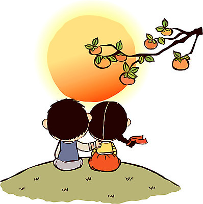 EPS 나무 식물 캐릭터 계절 여자 명절 남자 어린이 과일 일러스트 자연 전통캐릭터 감 사람 동양인 소녀 소년 야외 두명 추석 보름달 달 가을 야간 전통의상 한복 언덕 감나무 달맞이 어린이만 국내일러스트 일러캐릭터 자연요소 한국전통 전통 기념일 인종 생태계 파일형식 벡터