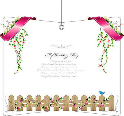 EPS 식물 동물 템플릿 꽃 리본 선 줄기 결혼 백그라운드 잎 패턴 카드템플릿 꽃백그라운드 조류 프레임 틀 사람없음 장식 울타리 덩굴 청첩장 이미지템플릿 카드프레임 무늬 카드_감사 이벤트 담장 파일형식 벡터