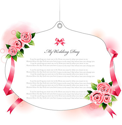 EPS 식물 템플릿 꽃 리본 결혼 백그라운드 잎 패턴 카드템플릿 꽃백그라운드 프레임 틀 사람없음 장식 장미 청첩장 이미지템플릿 카드프레임 무늬 카드_감사 이벤트 파일형식 벡터