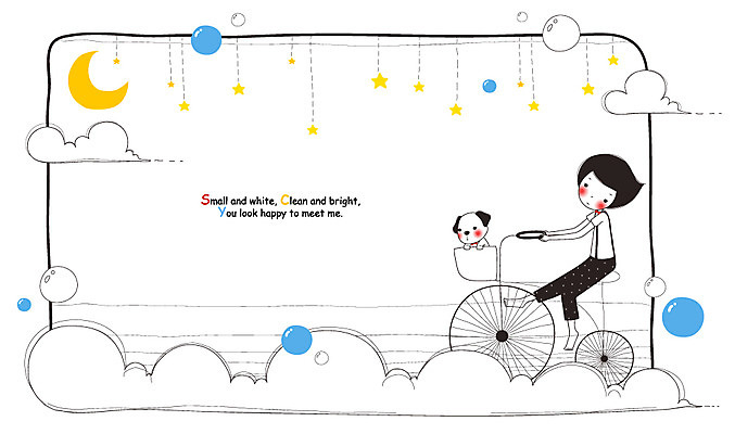 EPS 동물 구름 남자 별 어린이 일러스트 상상 청소년 프레임 한명 사람 소년 10대 판타지 자전거 달 물방울 개 강아지 초승달 공기방울 프레임일러스트 남자만 남자한명만 십대만 십대남자만 십대남자한명만 국내일러스트 자연요소 1 포유류 반려동물 바이크 파일형식 벡터