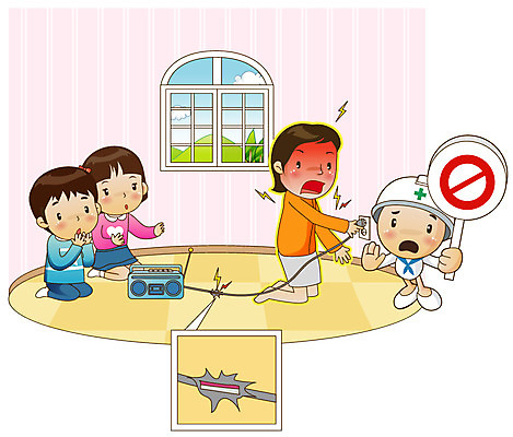 EPS 주간 나무 구름 캐릭터 여자 남자 어린이 일러스트 창문 산 실내 안전 사람 소녀 소년 여러명 가로 팻말 방 가전제품 전선 금지 안전모 사회이슈 생활가전 생활안전 조심 감전 감전사고 카세트플레이어 어린이만 국내일러스트 일러캐릭터 자연요소 식물 다수 컨셉 프레임 내부 헬멧 안전장비 사건 안전수칙 플레이어 파일형식 벡터