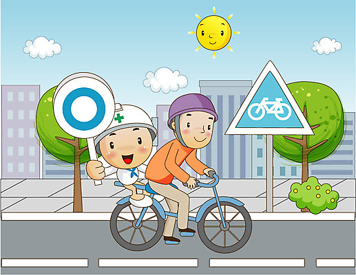 EPS 주간 구름 캐릭터 남자 도로 길 일러스트 교통시설 안전 사람 풍경 빌딩 야외 두명 건물 가로 태양 자전거 팻말 도시 원형 안전모 헬멧 사회이슈 생활안전 안전수칙 자전거도로표지판 남자만 국내일러스트 일러캐릭터 자연요소 도형 건축물 교통 컨셉 프레임 바이크 표지판 안전장비 보호장비 시설 파일형식 벡터