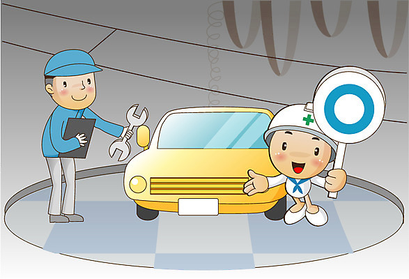 EPS 캐릭터 남자 일러스트 자동차 안전 사람 두명 가로 팻말 공구 스패너 원형 수리 안전모 사회이슈 생활안전 안전수칙 점검 남자만 국내일러스트 일러캐릭터 도형 육상교통 컨셉 프레임 도구 헬멧 안전장비 파일형식 벡터