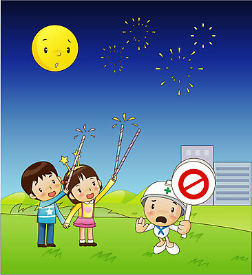 EPS 캐릭터 여자 남자 어린이 일러스트 산 폭죽 불꽃놀이 경고 안전 사람 소녀 빌딩 소년 잔디 야외 건물 세로 세명 팻말 금지 보름달 달 야간 안전모 사회이슈 생활안전 안전수칙 조심 안전사고 어린이만 국내일러스트 일러캐릭터 자연요소 식물 건축물 컨셉 놀이 프레임 헬멧 안전장비 사건 파일형식 벡터