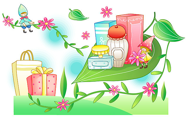 EPS 나무 꽃 줄기 백그라운드 일러스트 나뭇잎 요정 선물 이벤트 사람없음 가로 선물상자 쇼핑 상자 쇼핑백 화장품 원형 덩굴 향수 오브젝트 국내일러스트 도형 식물 잎 가방 뷰티 파일형식 벡터