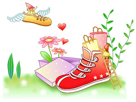 EPS 나무 식물 잡화 꽃 별 줄기 백그라운드 운동화 신발 날개 일러스트 사다리 요정 선물 이벤트 사람없음 가로 선물상자 쇼핑 상자 쇼핑백 하트 비행 풀 국내일러스트 자연요소 모양 가방 도구 파일형식 벡터