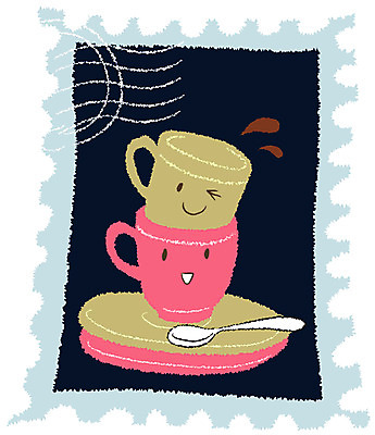 EPS 아이콘 그릇 접시 커피 백그라운드 주방용품 사람없음 세로 주방 커피잔 찻잔 티스푼 생활아이콘 우표 2D아이콘 식기 음료 생활용품 잔 숟가락 파일형식 벡터